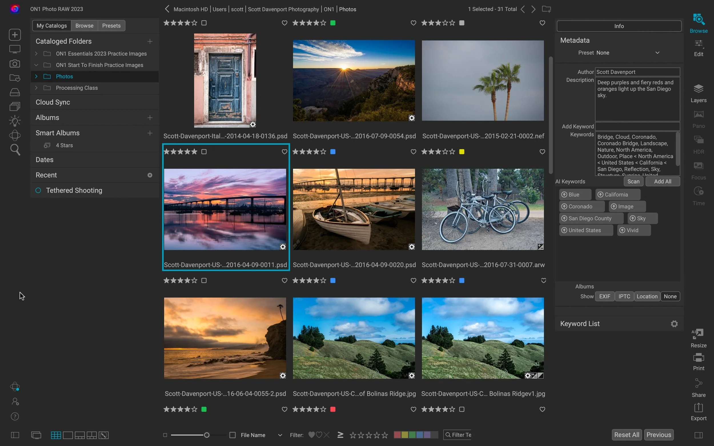 Learn ON1 Photo RAW. All Of It. ON1 Photo RAW Essentials — Scott