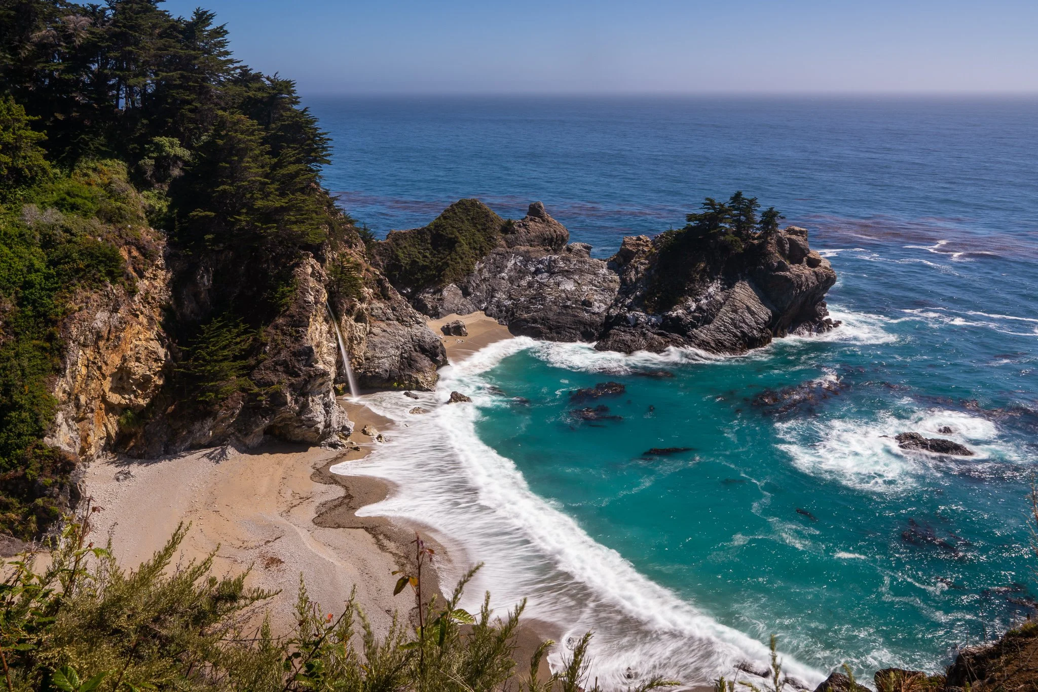 A photograph made in the McWay Falls area during an early-summer afternoon.