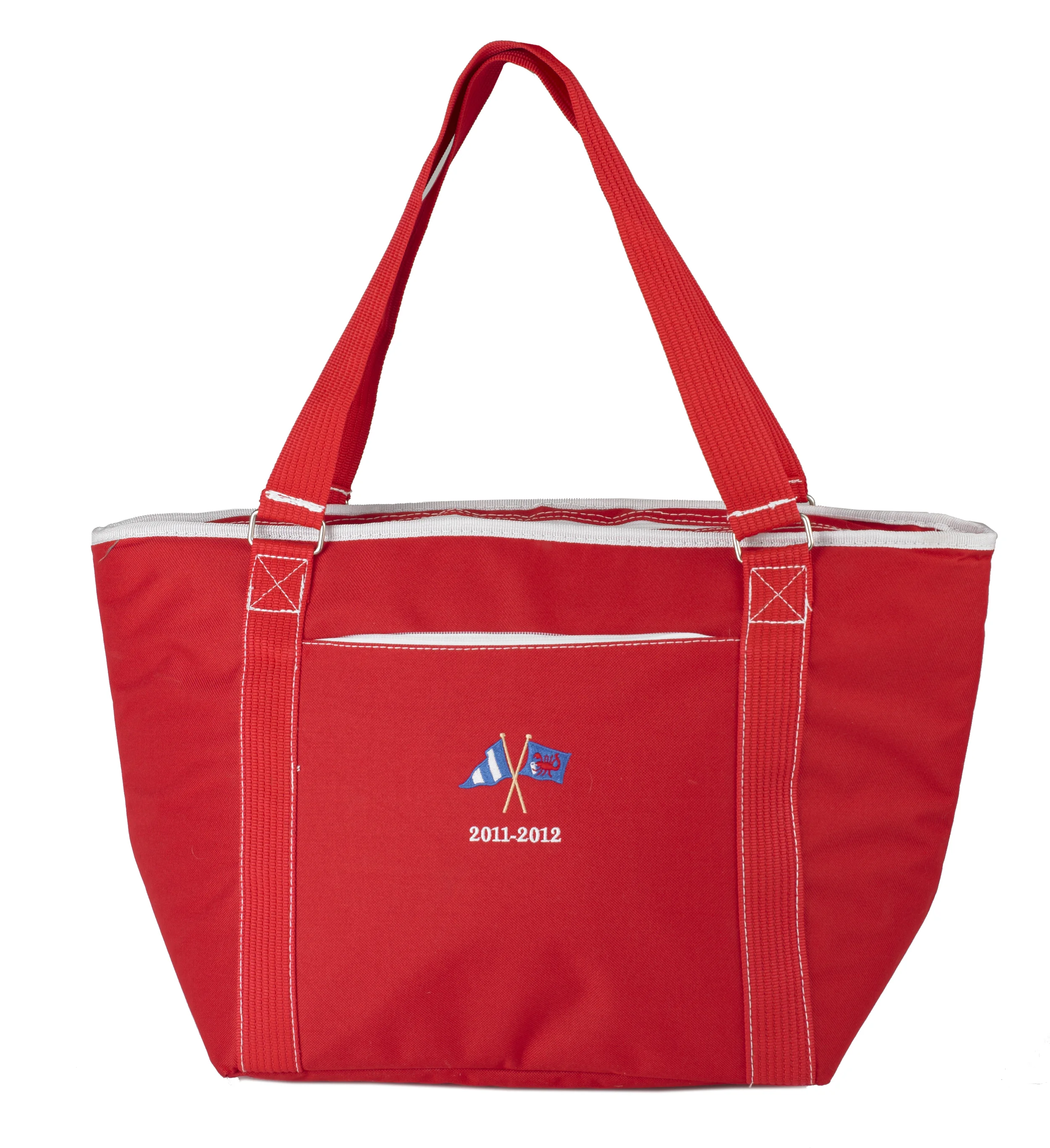 red cooler bag