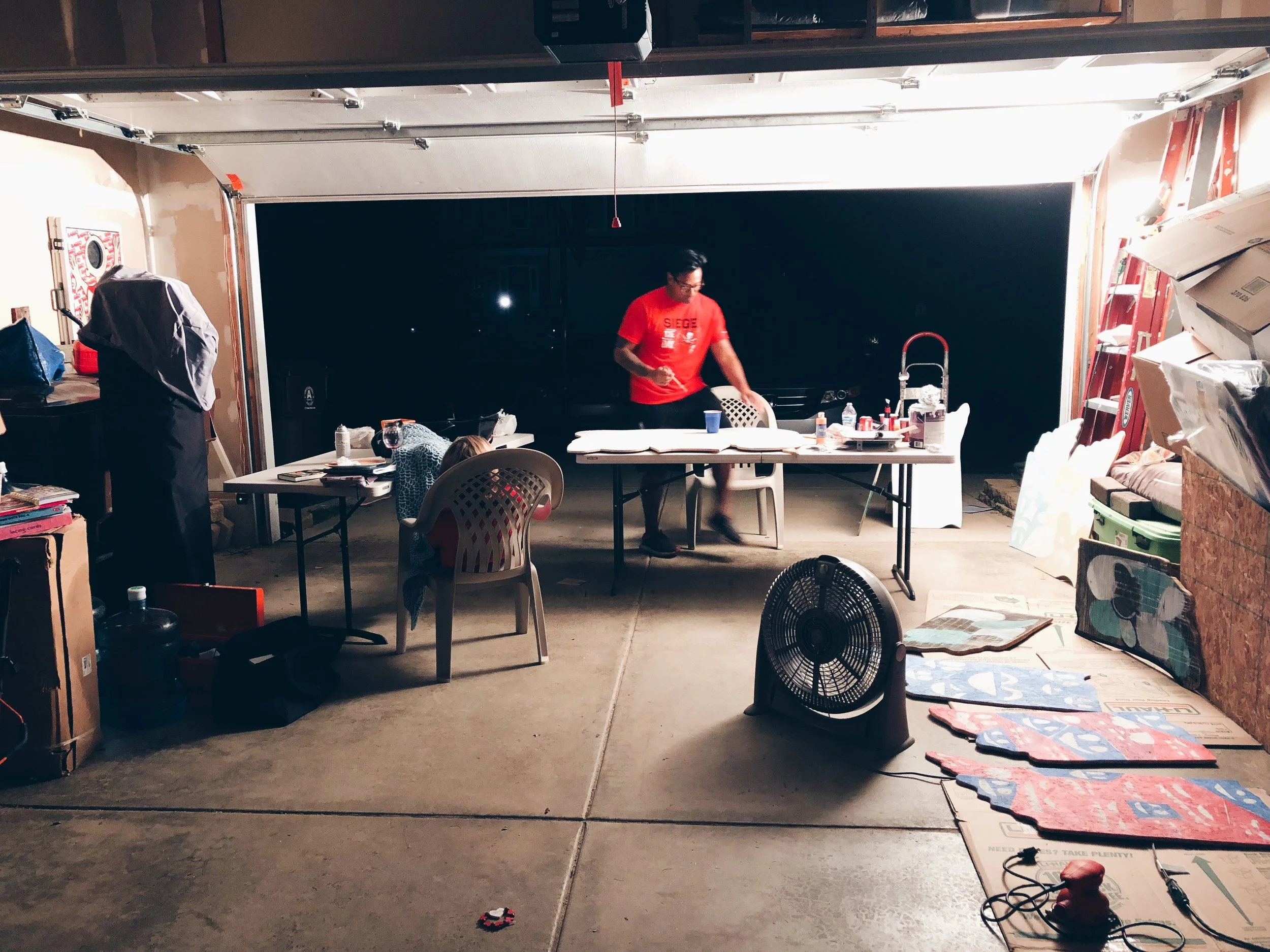 My wife, Lisa, was a trooper, she sat with me for a couple hours after she put the kids to bed. She kept me company and we had beautiful weather. She sat so long that she eventually fell asleep. I had to power through - at this point it was midnight. 