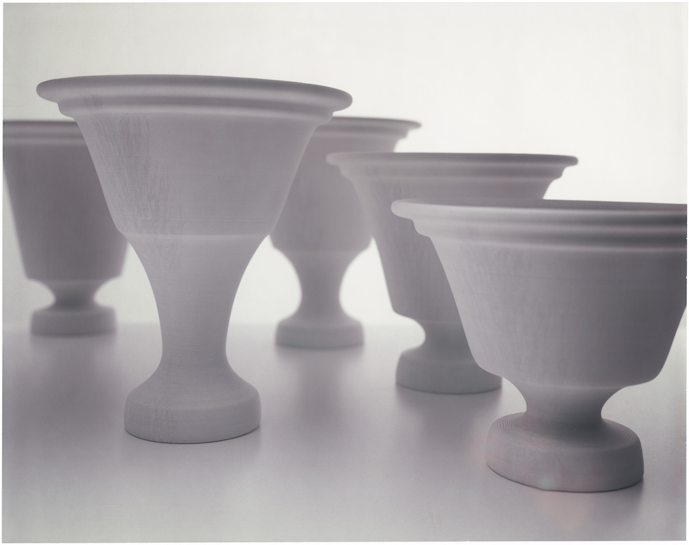 The Paper Vase Year : 2007 Materials : paper, wood glue Dimensions : Type 1 / 300x250x250 mm, Type 2 / 300x250x250 mm, Type 3 / 300x250x250 mm, Type 4 / 250x250x250 mm, Type 5 / 200x250x250 mm Collection : Museum Boijmans van Beuningen / Type 3 Edition : 10 pieces per each type