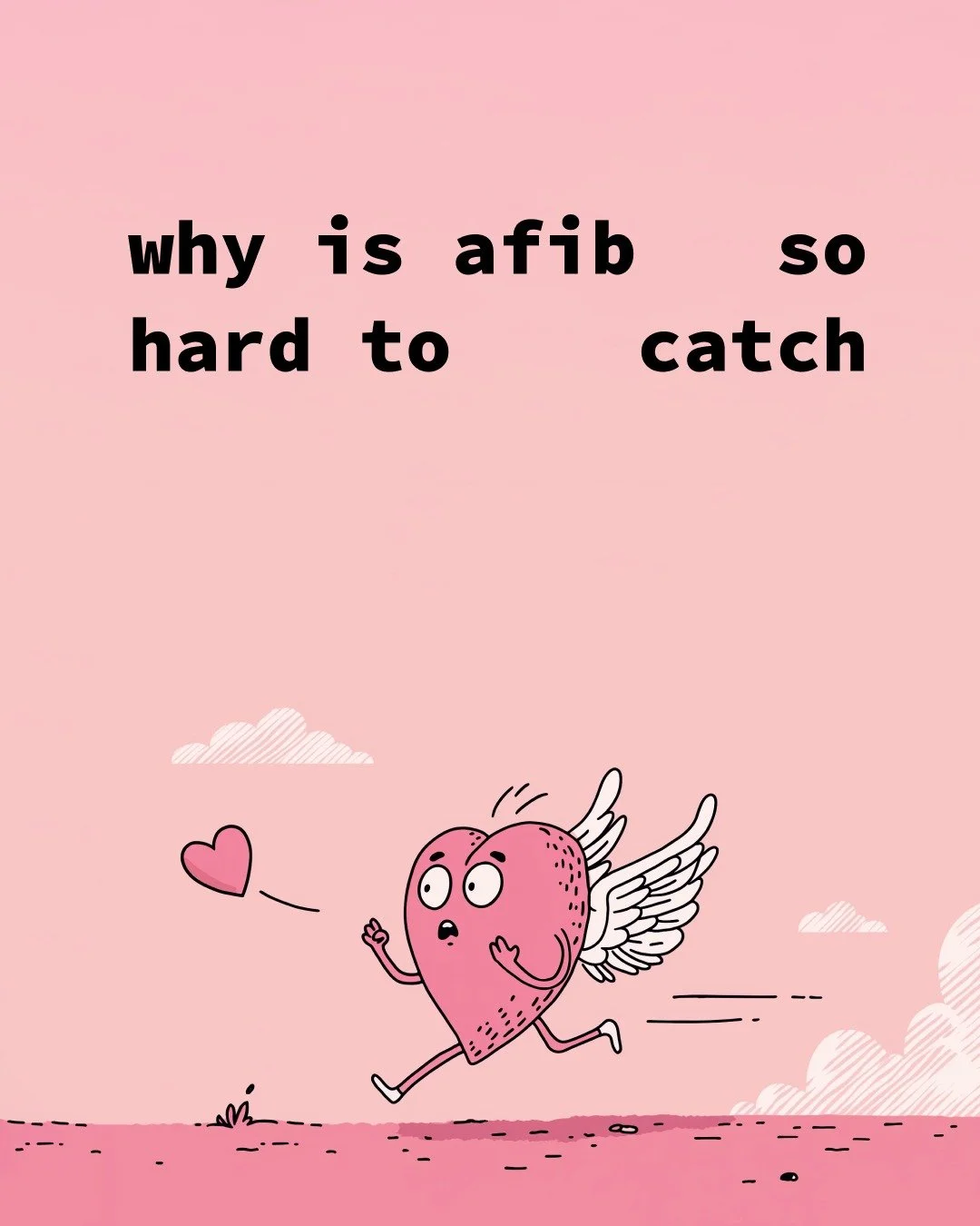 AFib doesn&rsquo;t always show up when you want it to, which makes catching it tough.
One minute you're spiraling, the next your ECG looks perfect. 🙃
That's because it often happens randomly for a fairly short amount of time... sometimes without you