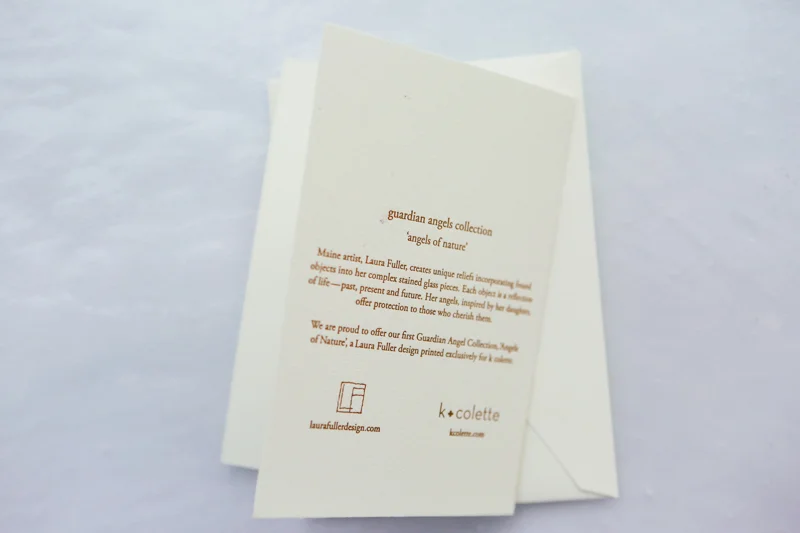 Angel of Nature Letterpress Card Set