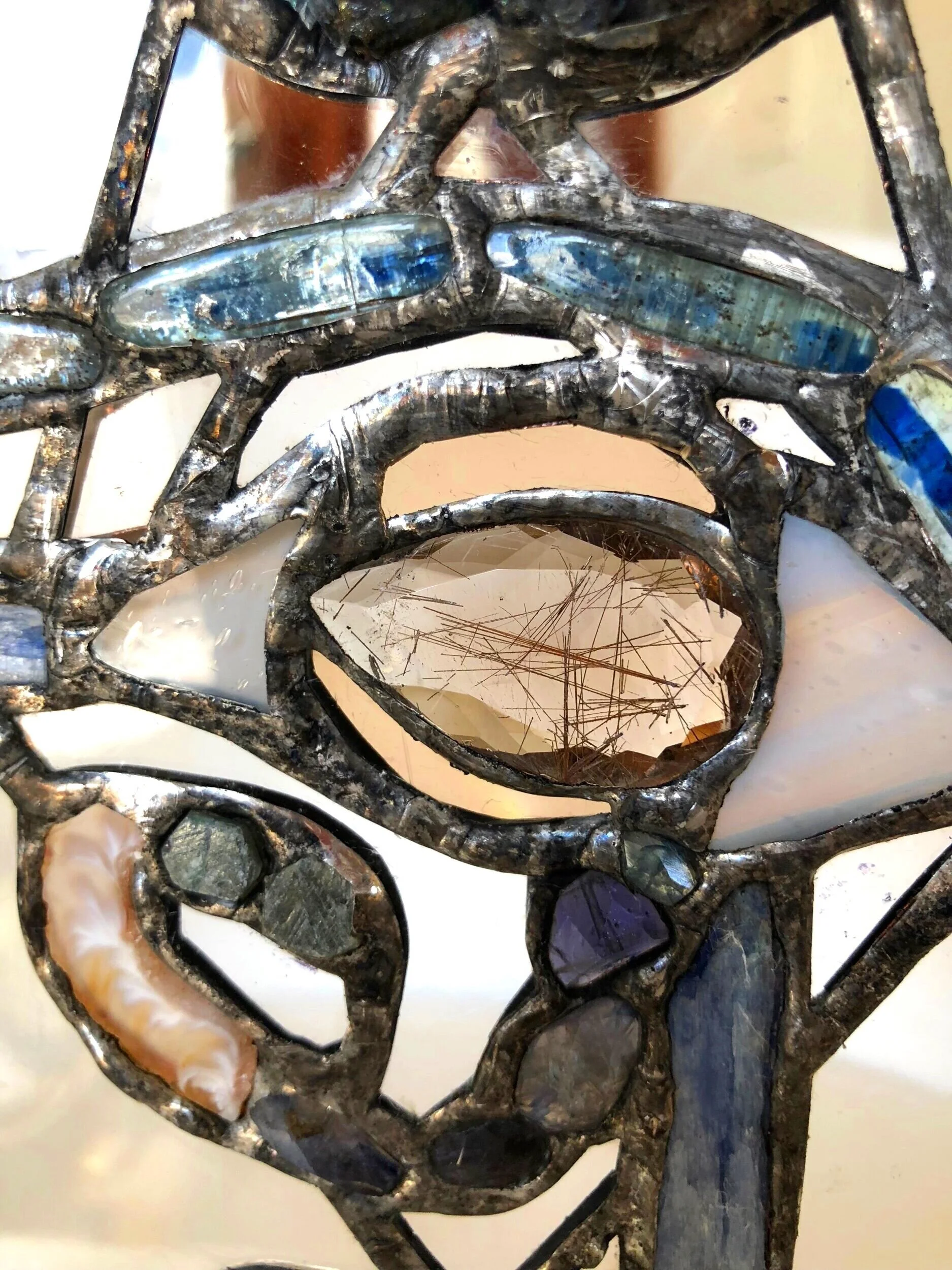 crystal grid, third eye chakra, gift, wedding gift, stained glass