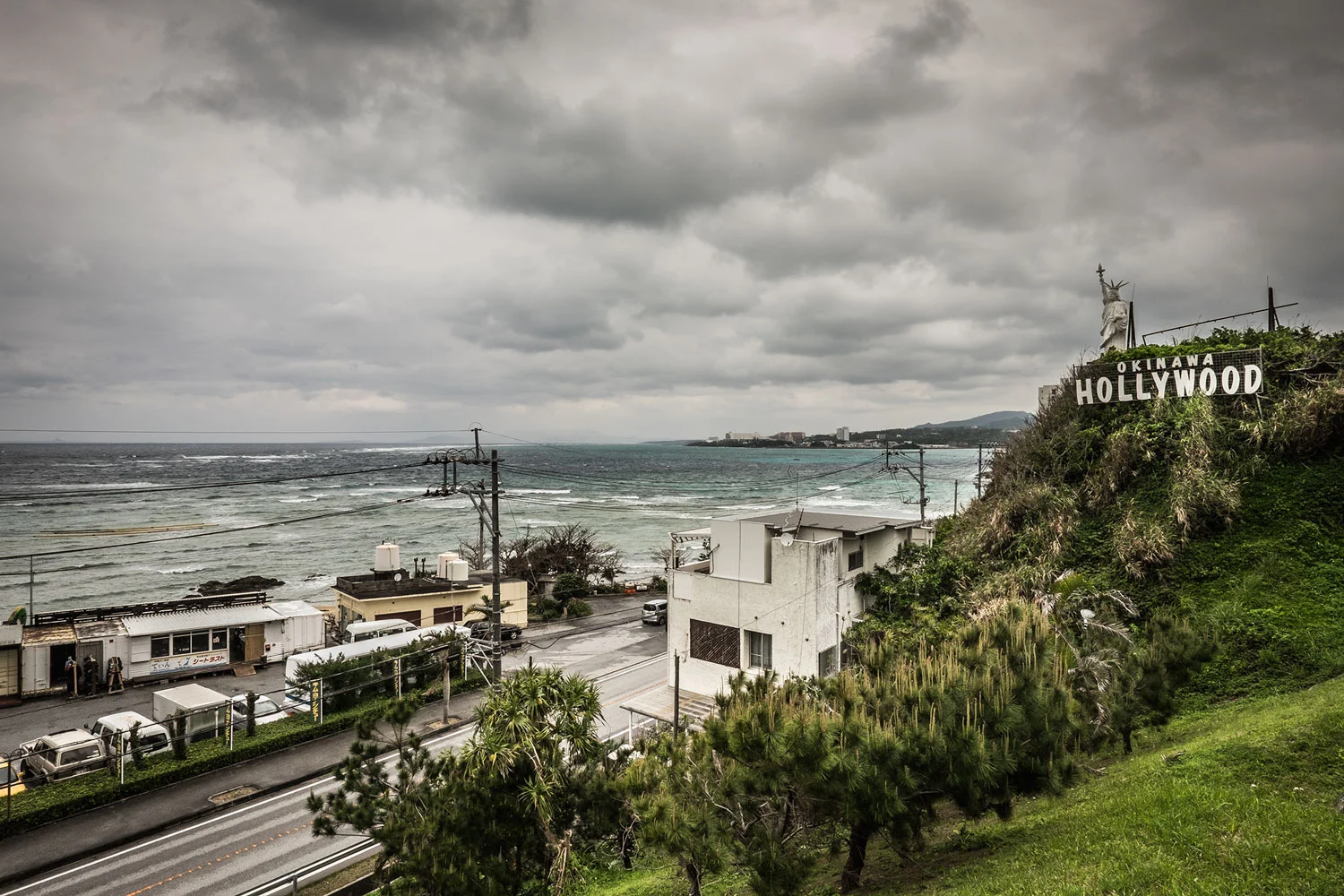 Hollywood, where the statue of liberty is. In Okinawa, of course. 