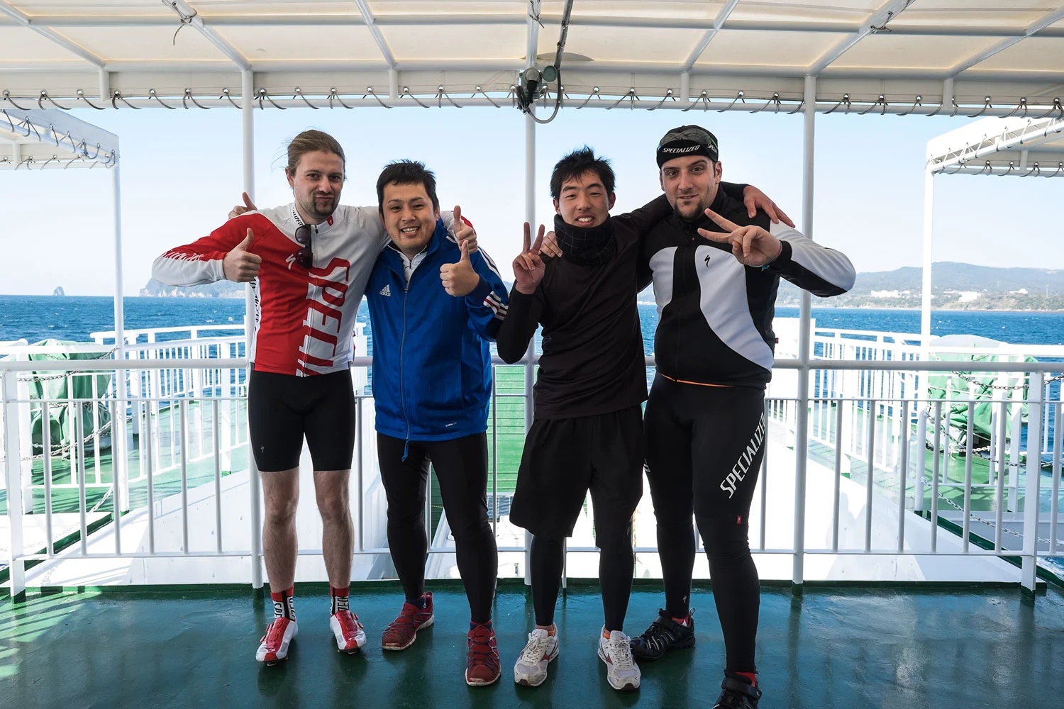 From the left: Sio, Kazushi, Kazuhiro and me.