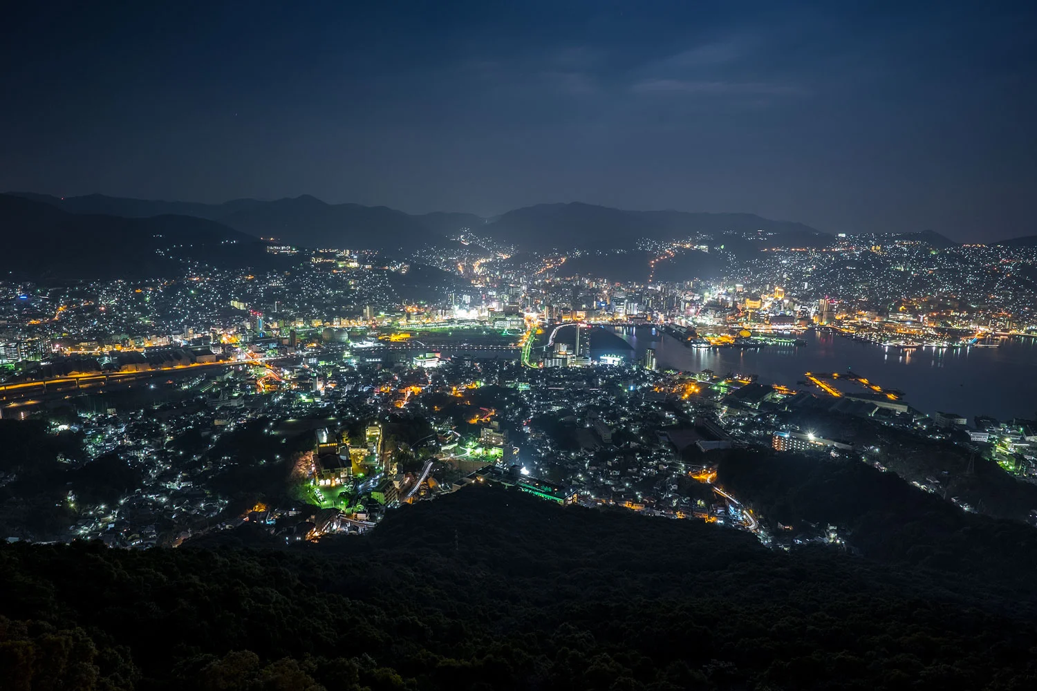 Nagasaki by night. 