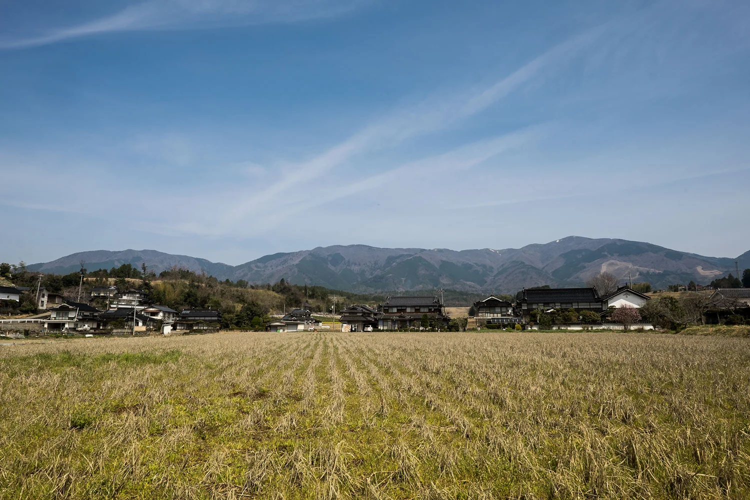La campagna intorno a Okayama prima delle montagne.