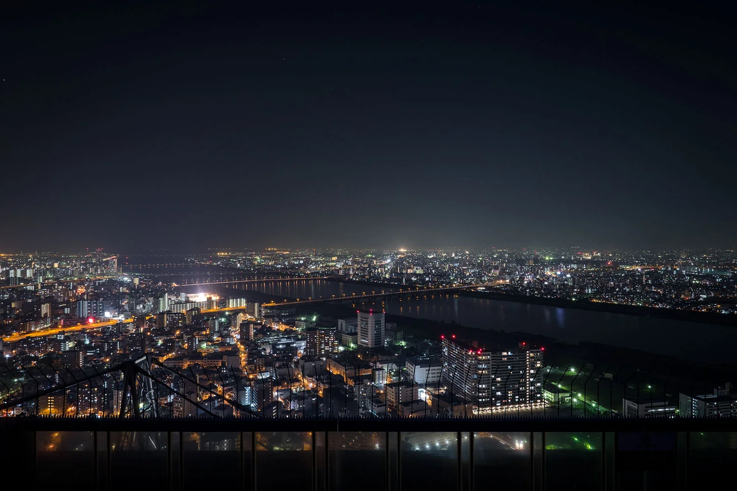 The view of Osaka from the Umeda Sky Building 