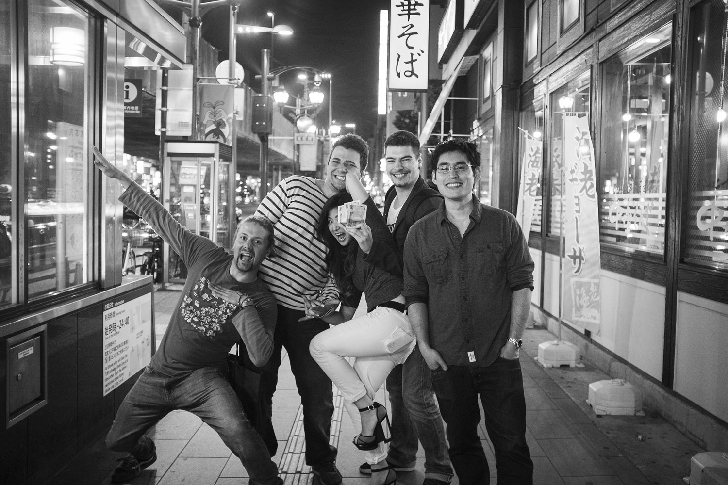 With our new, freshly met, Japanese Brazilian and Greek friends in Roppongi