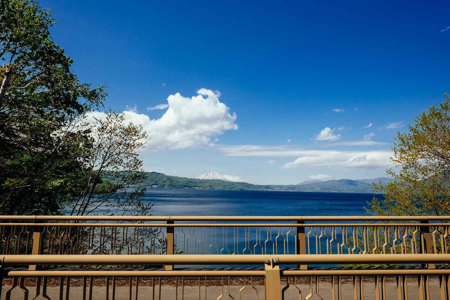 Lake Toya and Mount Yotei in the background