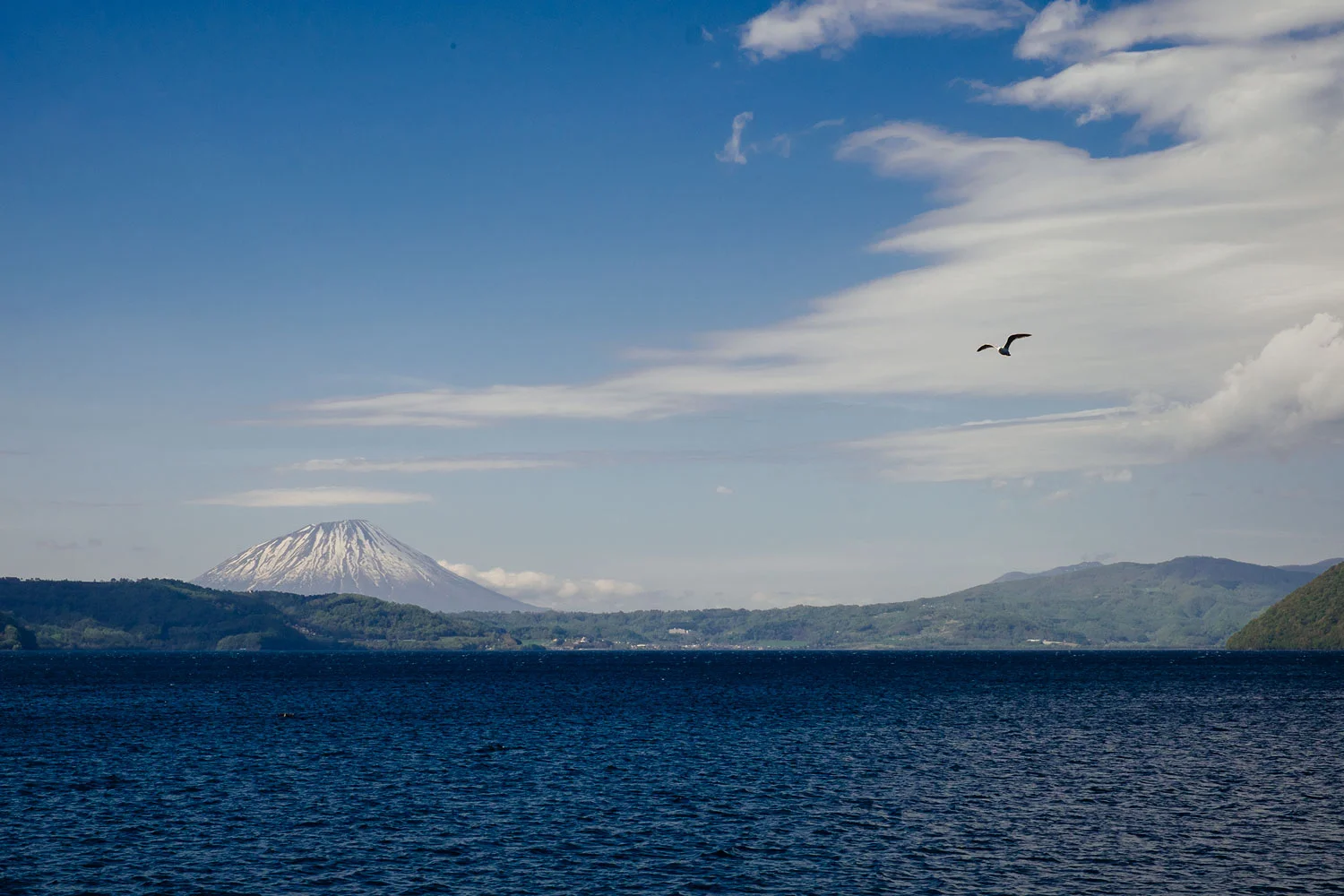 Mount Yotei on Lake Toya