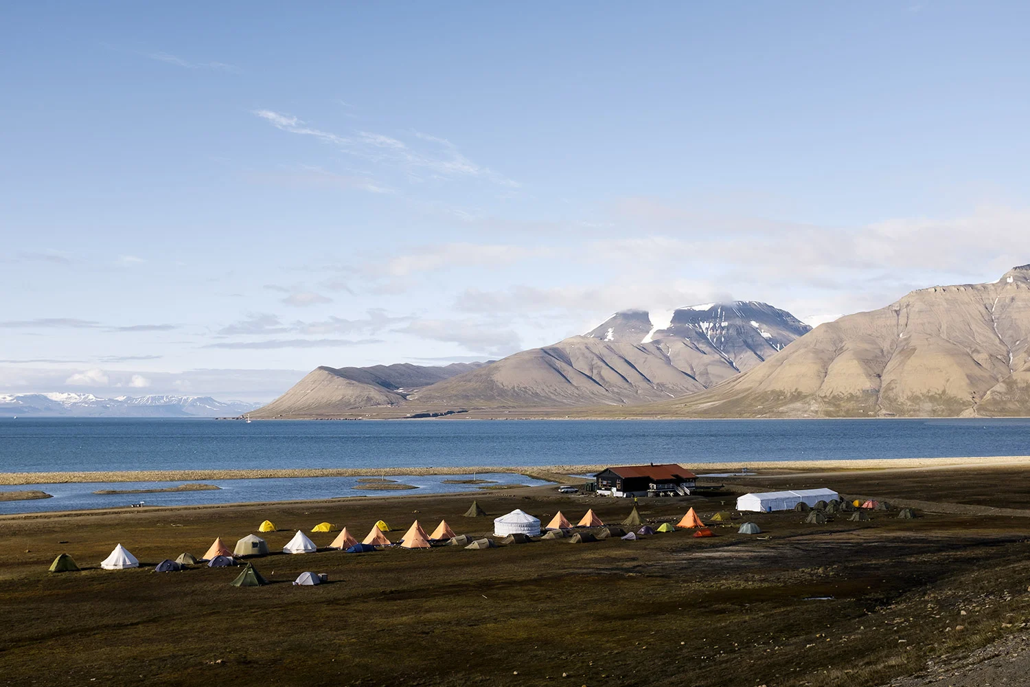 Our campsite in Longyearbyen. View from the AIRPORT. 