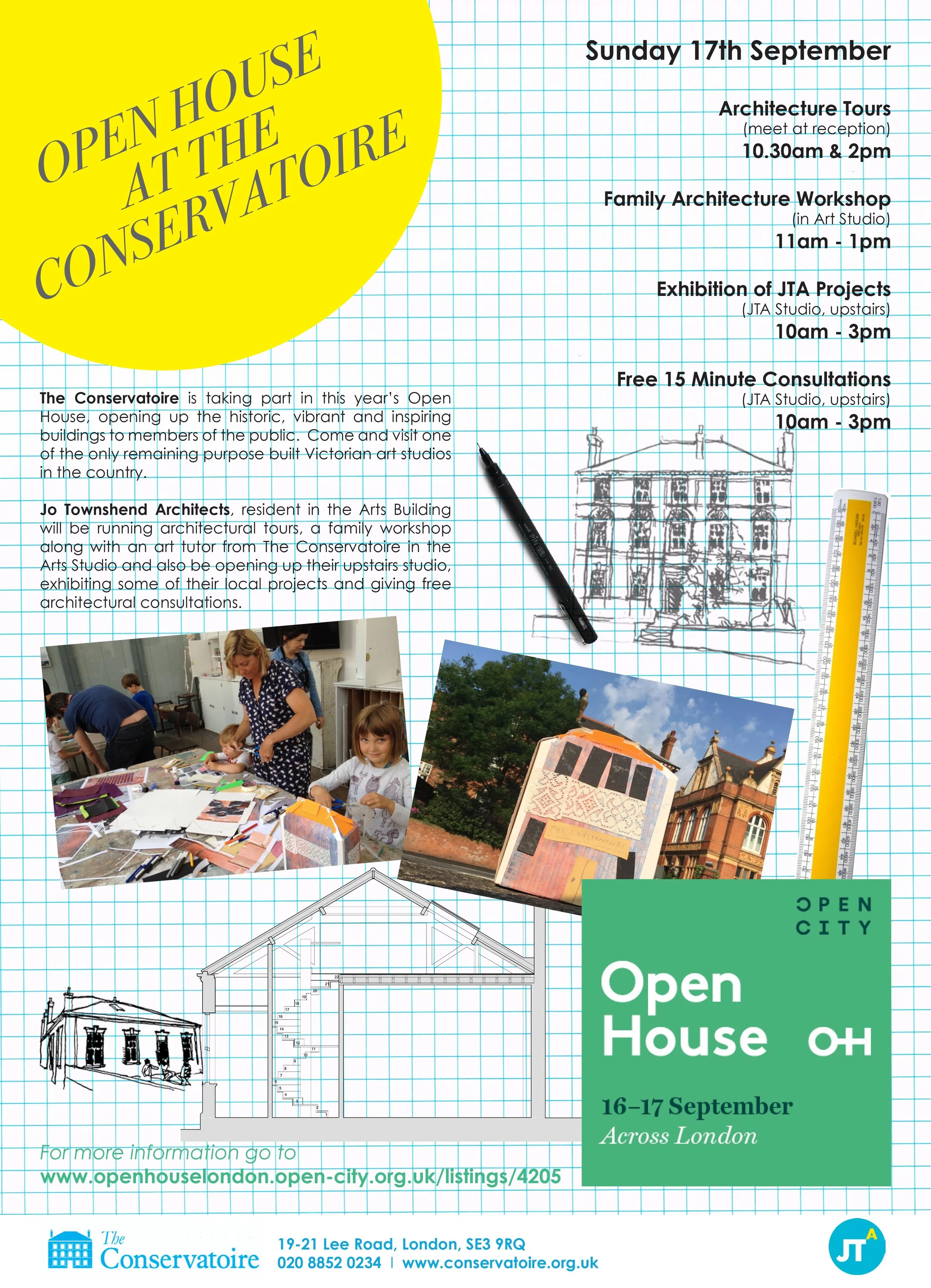 Come and join us for a day of architecture related fun at The Conservatoire, Blackheath on Sunday 17th September!