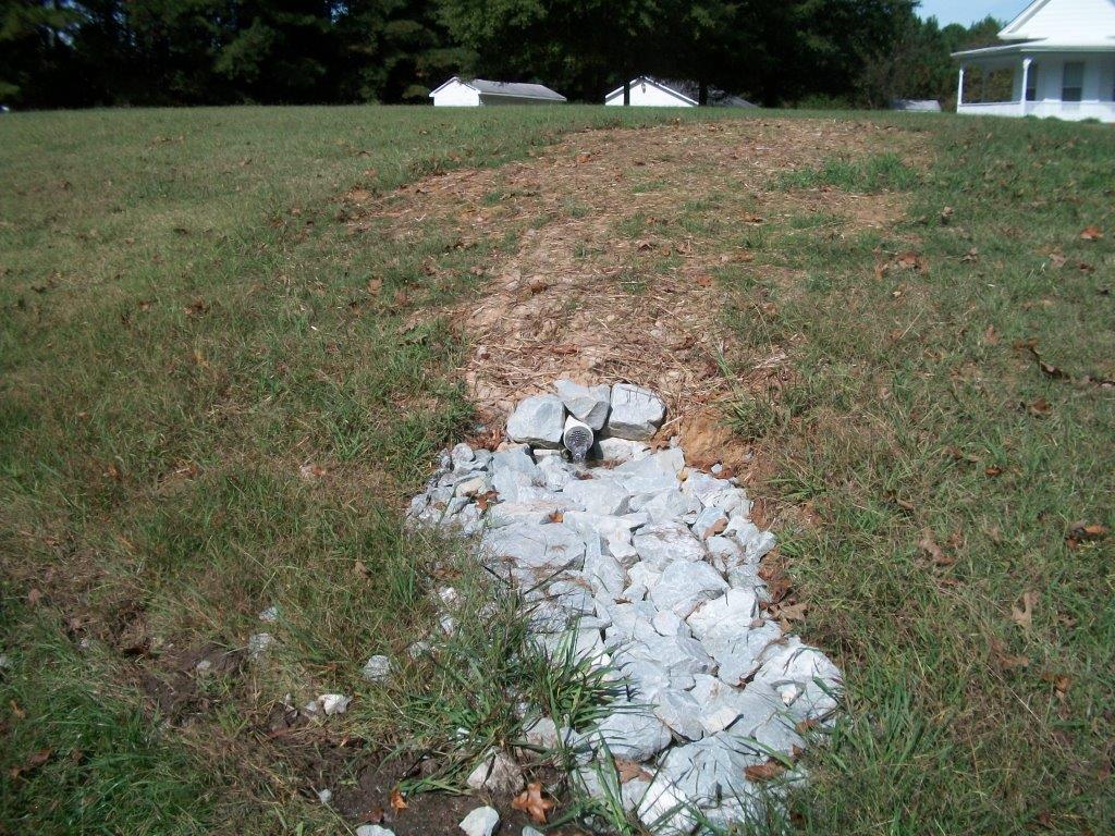 Discharge point at a home in the Piedmont of NC. Photo courtesy of Agri-Waste Technology of Apex, NC