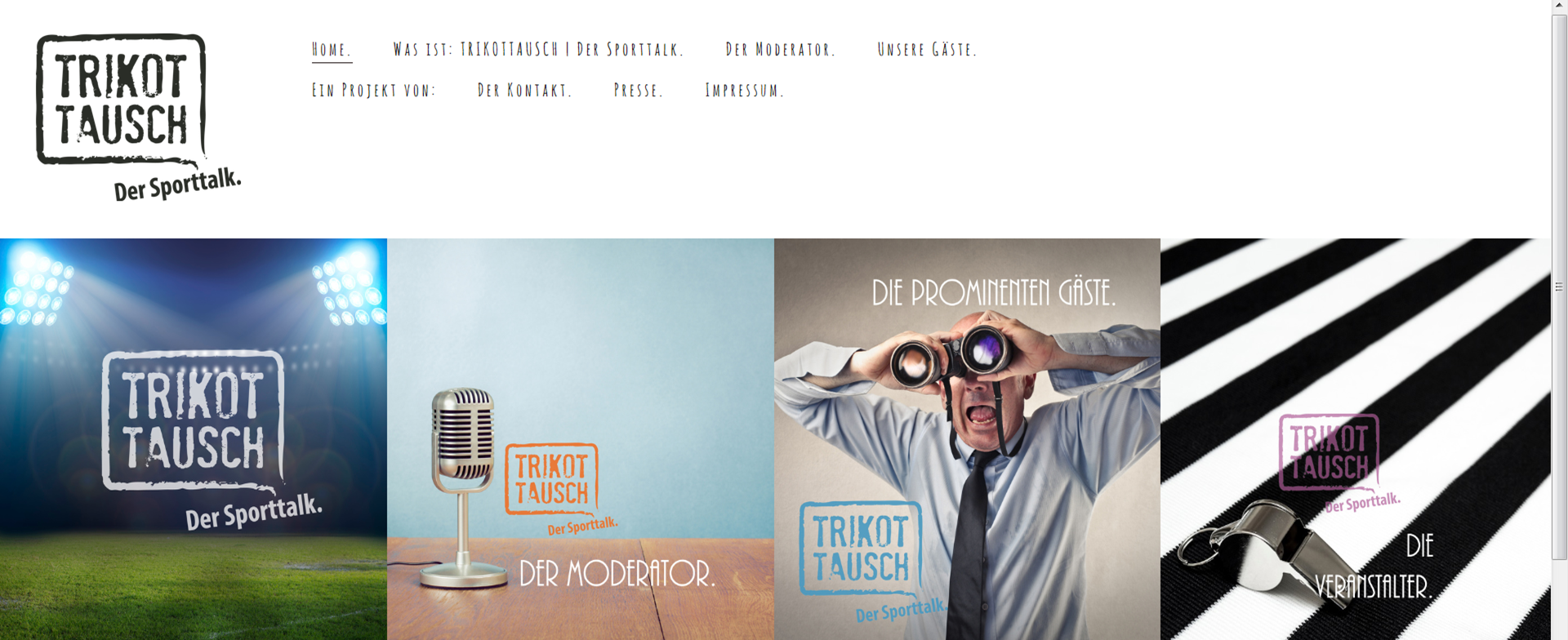 Homepage-Erstellung "Trikottausch"