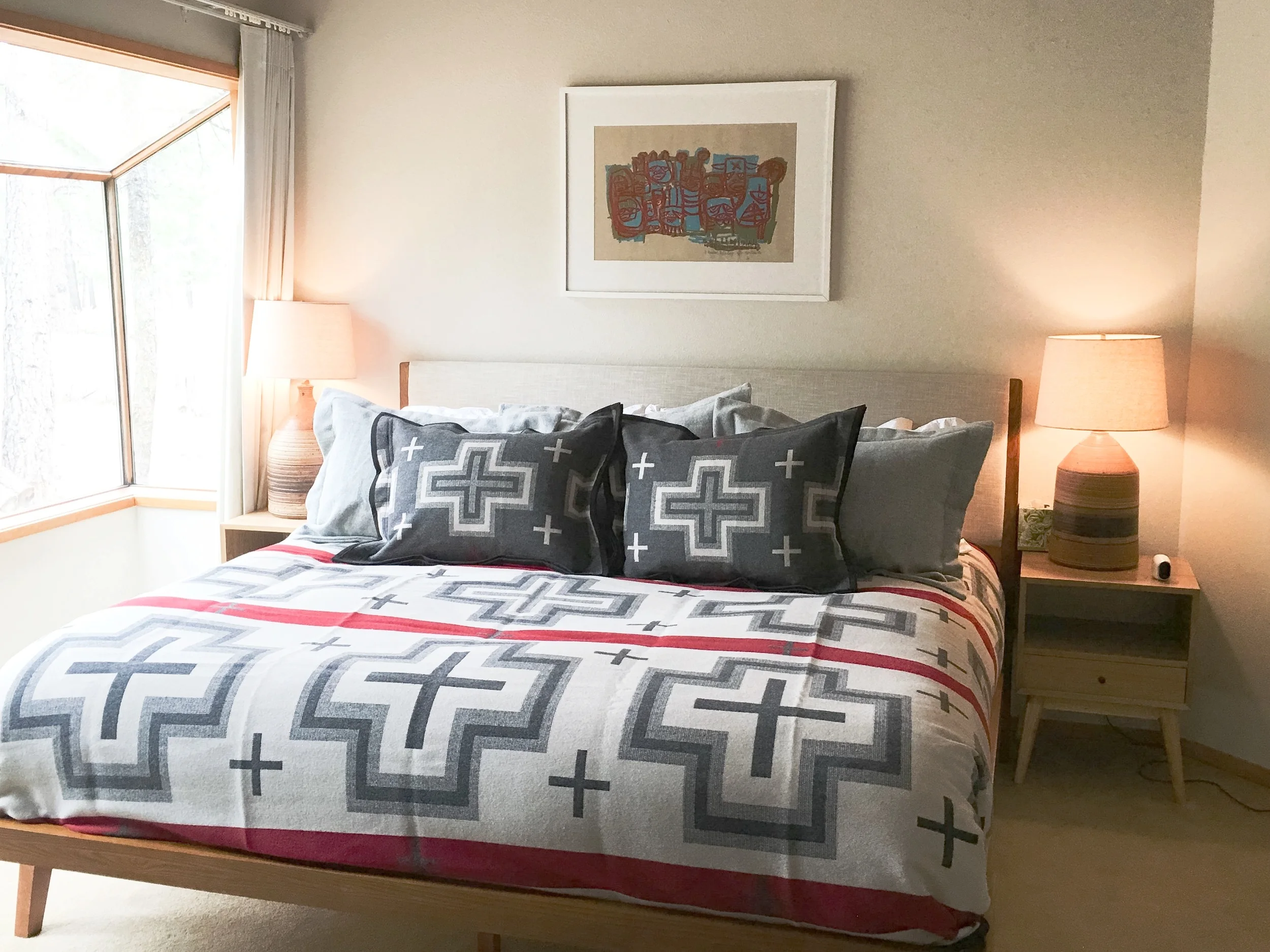 1970's Architectural Mountain Home Master bedroom 