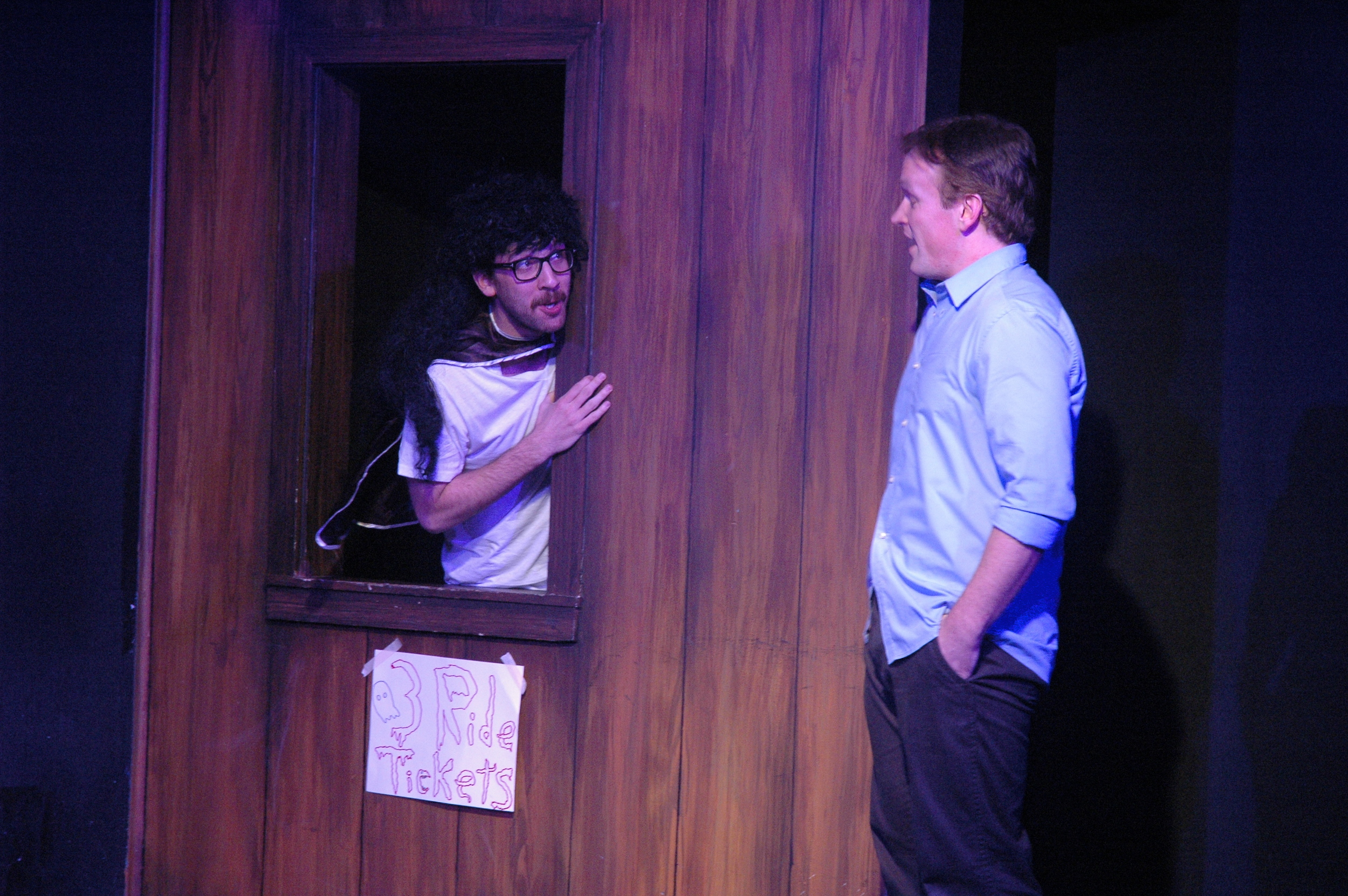   Hell House  by Jonathan Goldberg. Dan Moyer and James B. Kennedy. Magnet Theatre 2013. Photo by Megan Gray.&nbsp;  