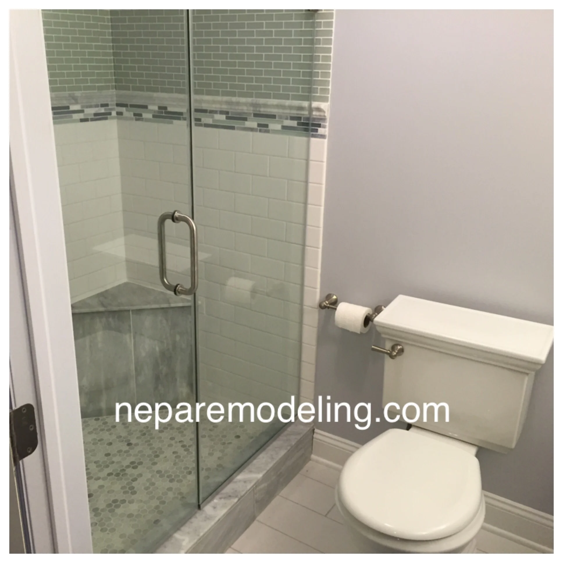 Completed Shower With Frameless Door