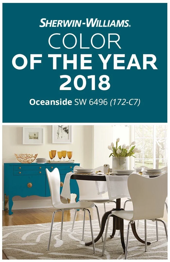 Oceanside SW6496 used on furniture to create a dynamic accent color