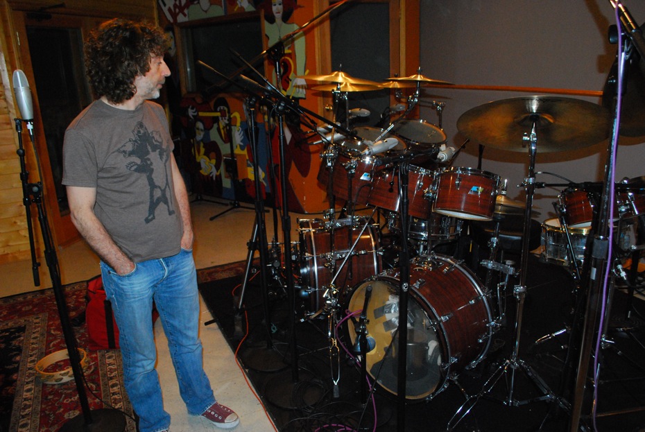 Simon Phillips with his kit