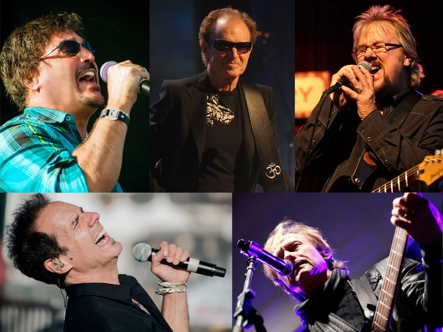 Clockwise from Top Left - John Elefante, Gary Wright, David Pack, Richard Page, Kelly Keagy