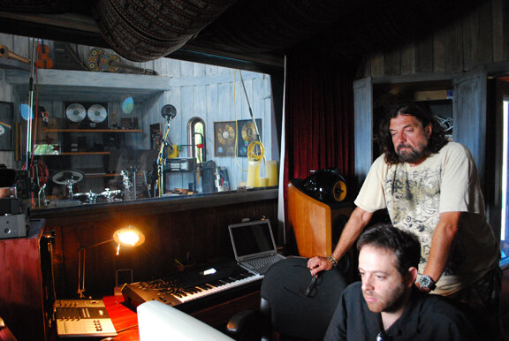 Alan Parsons Working at Parsonics Studios with Project Engineer Russell Wiener