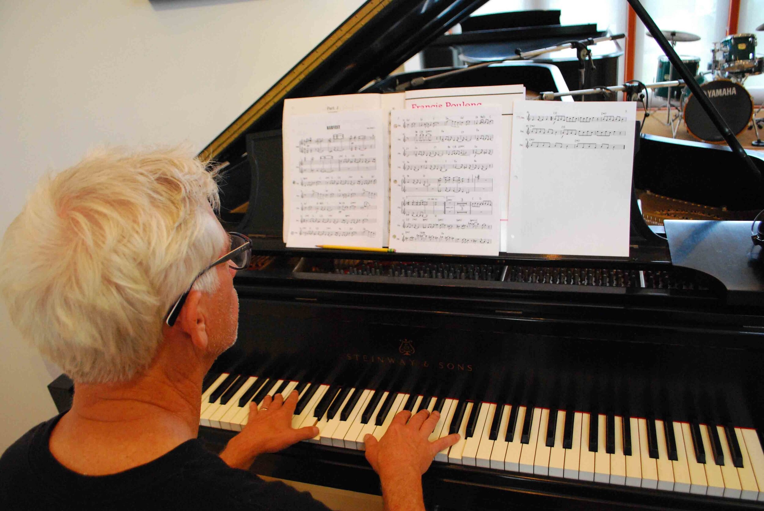 David Benoit Recording "Harvest" at his Home Studio