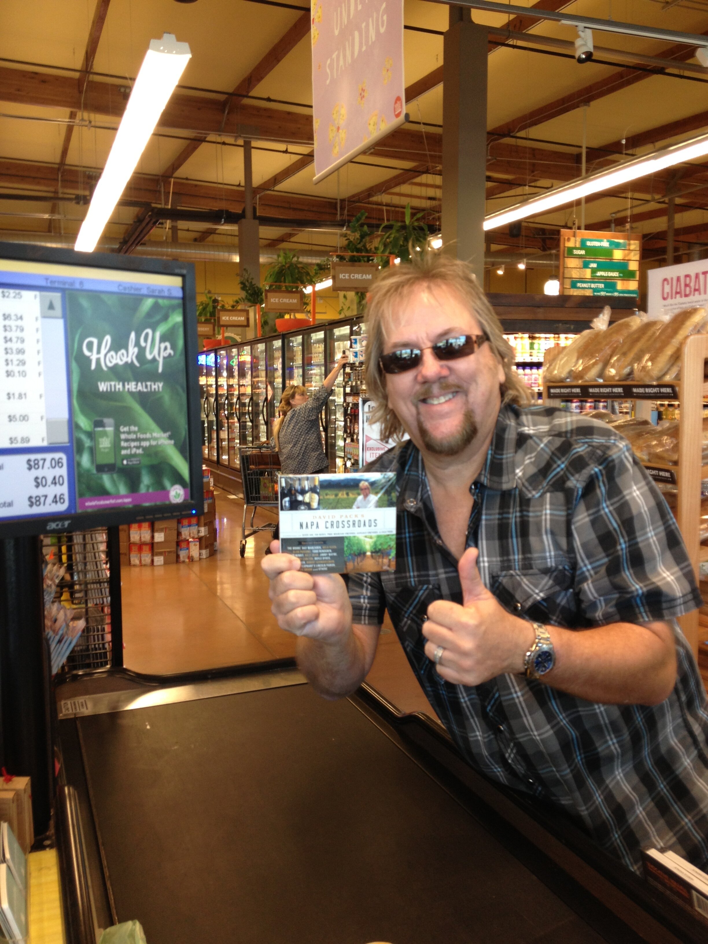 David with the Napa Crossroads CD For Sale in Whole Foods Across America