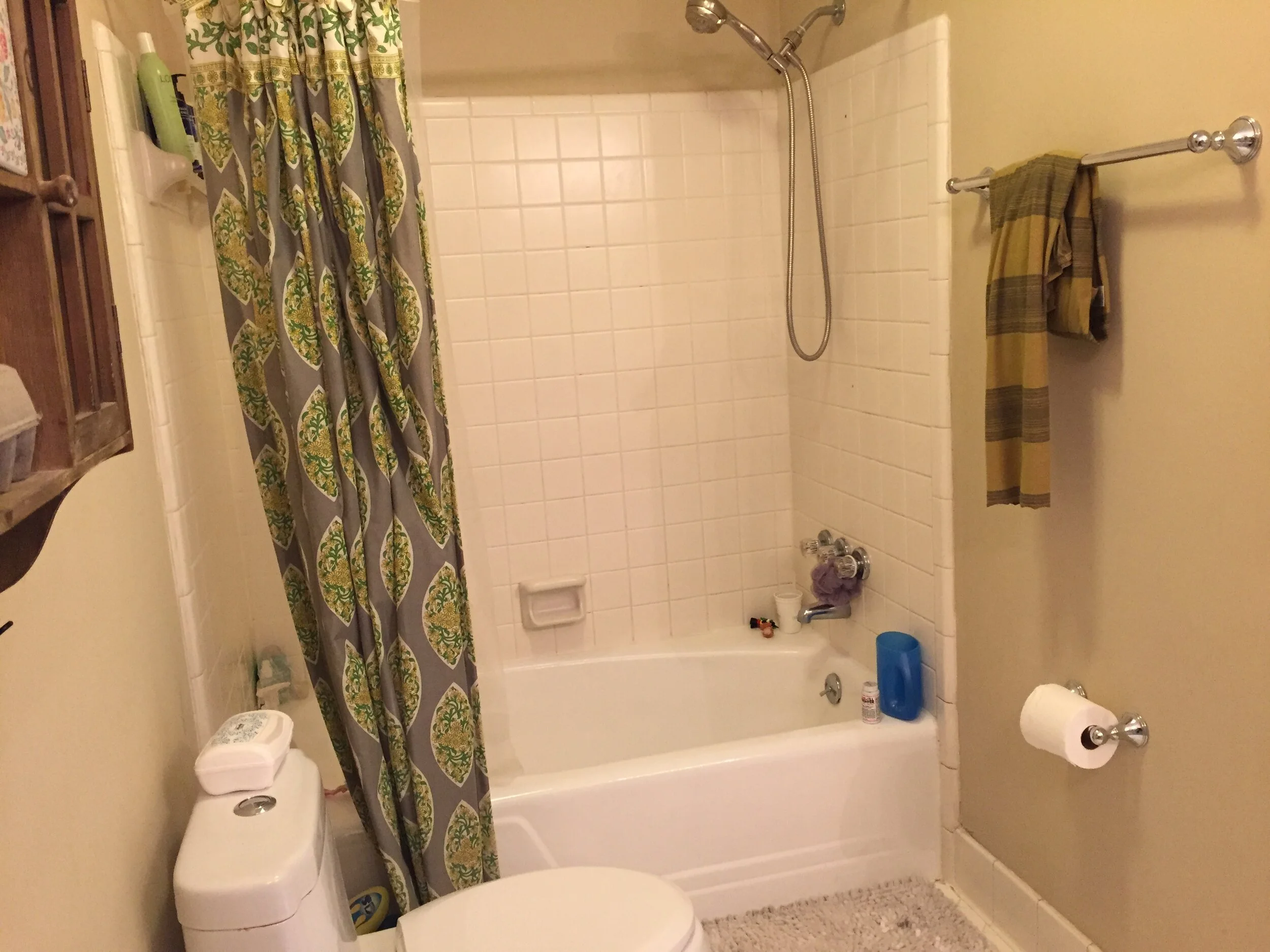  Existing bathrooms outdated tub 