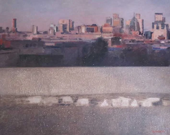 Joburg in Bands, Oil on Canvas, 60 x 75 cm