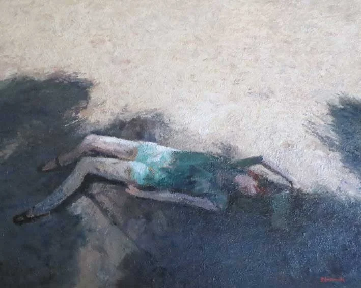 Ronel in Shadow, Oil on Canvas, 56.5 x 70 cm