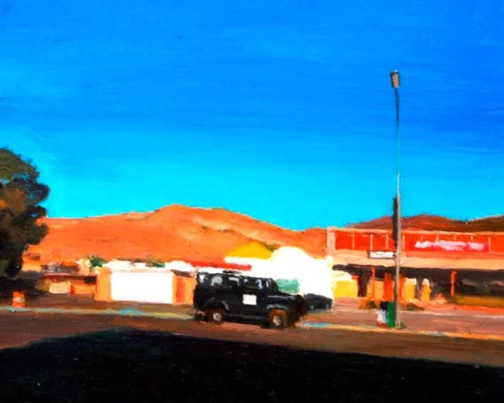 Black Landrover - Springbok, Oil on Board, 20 x 25 cm