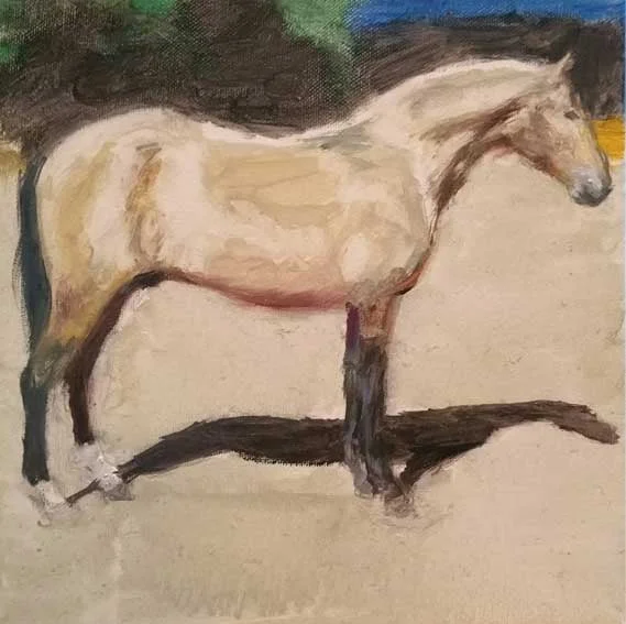 Horse, Oil on Canvas, 20 x 20 cm
