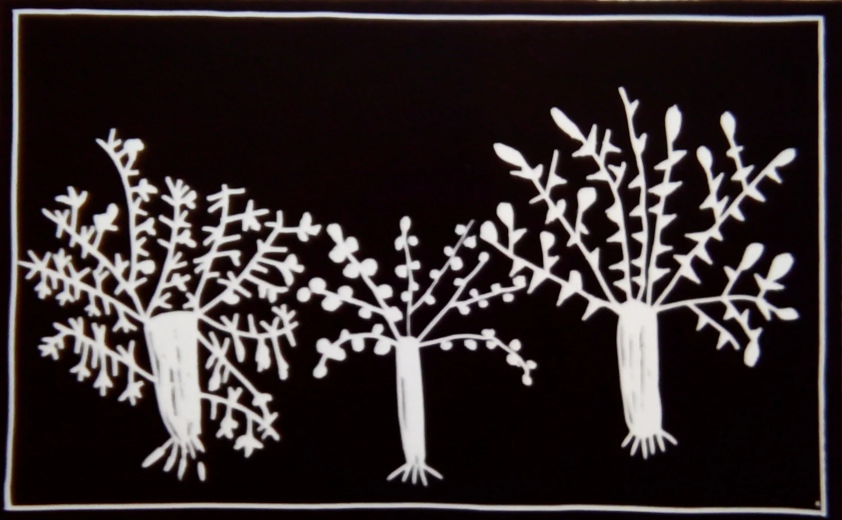Trees , linocut, 610x418