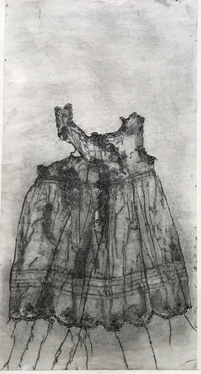 Dressed 1, Collagraph 605x825mm