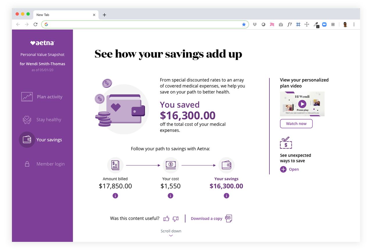Desktop 1280x800 Your Savings - Nav Open.png