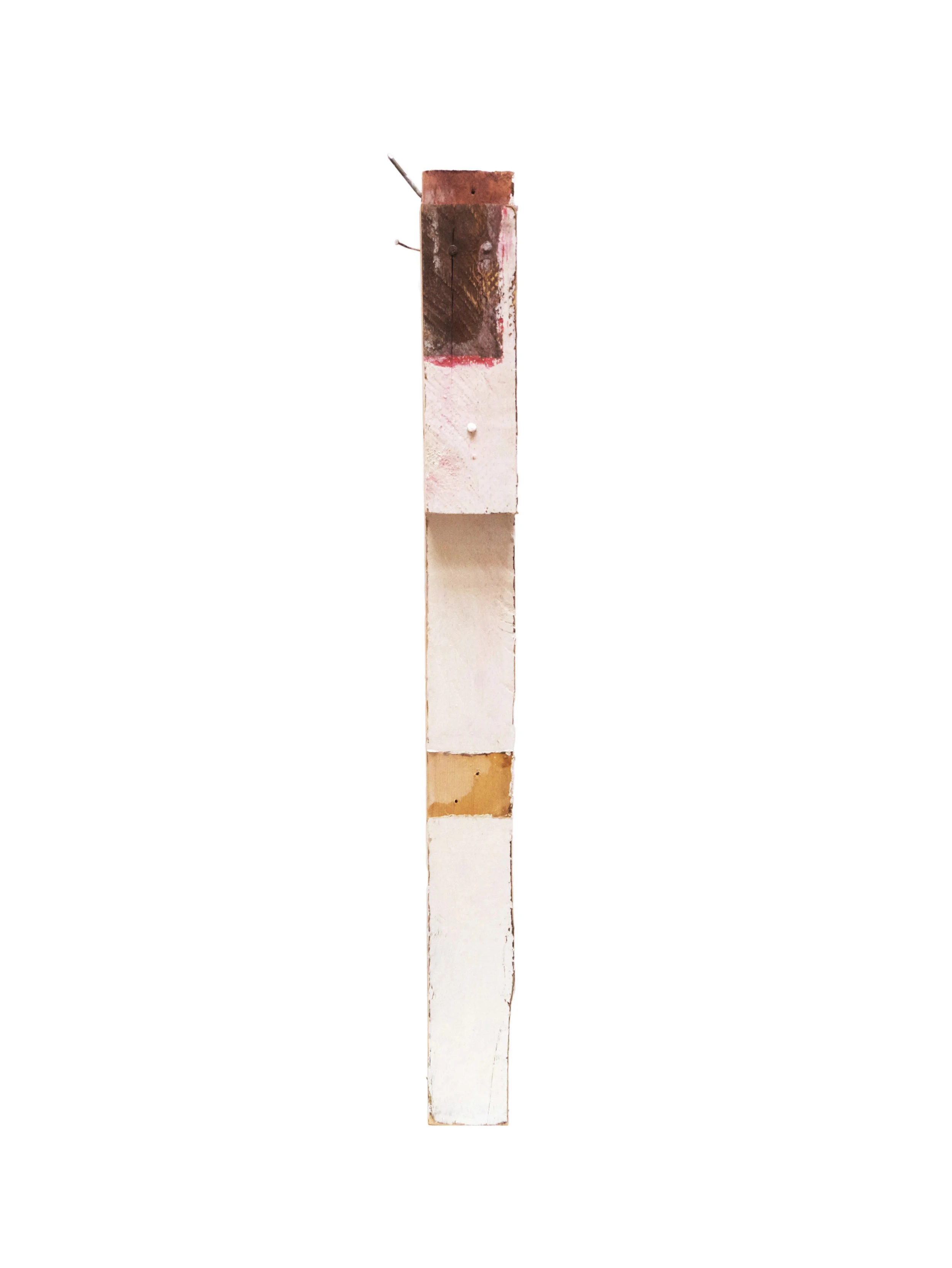 Ode to the Angels in My Right Ear , 2017 3' x 4" x 3" mixed media on found wood