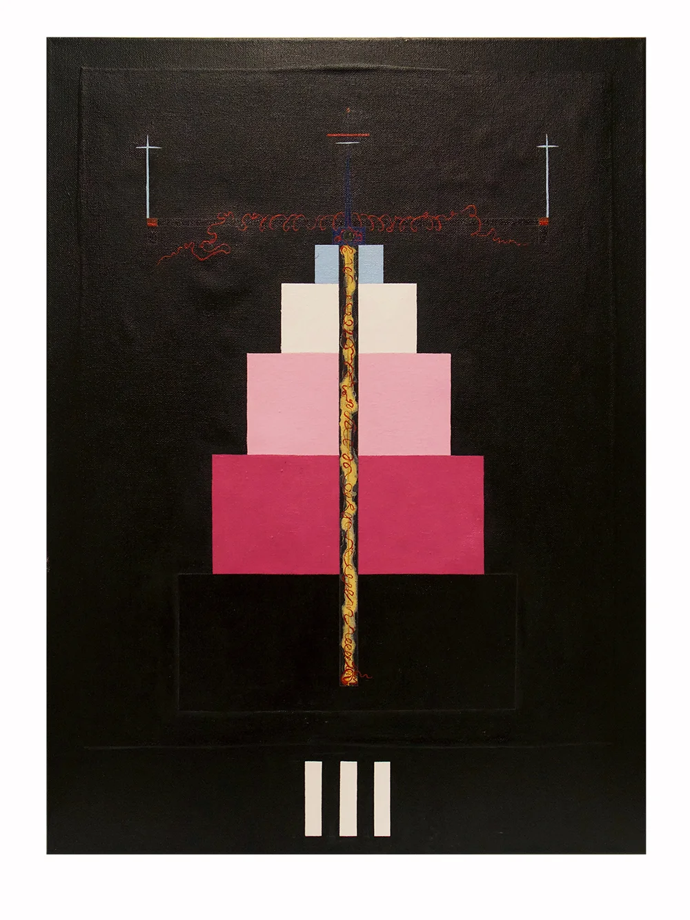 Process III: Love You oil, acrylic and pencil on canvas 24” x 18”