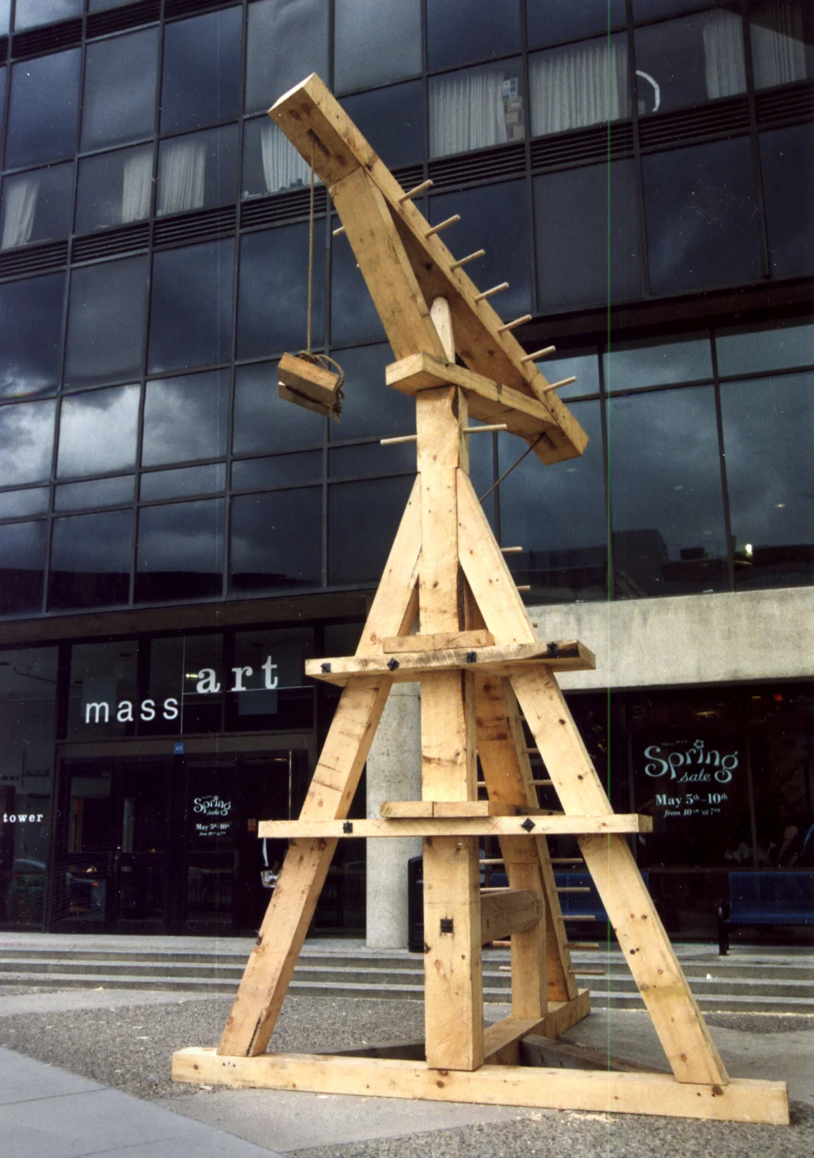 The Diderot Crane in front of MassArt, Boston.