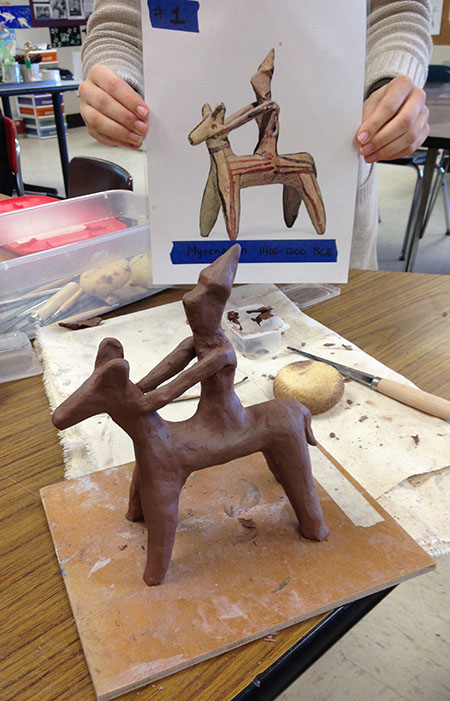 Students from Apponequet Regional High School in Lakeville, Massachusetts have already started making their horses. View film of finished work.