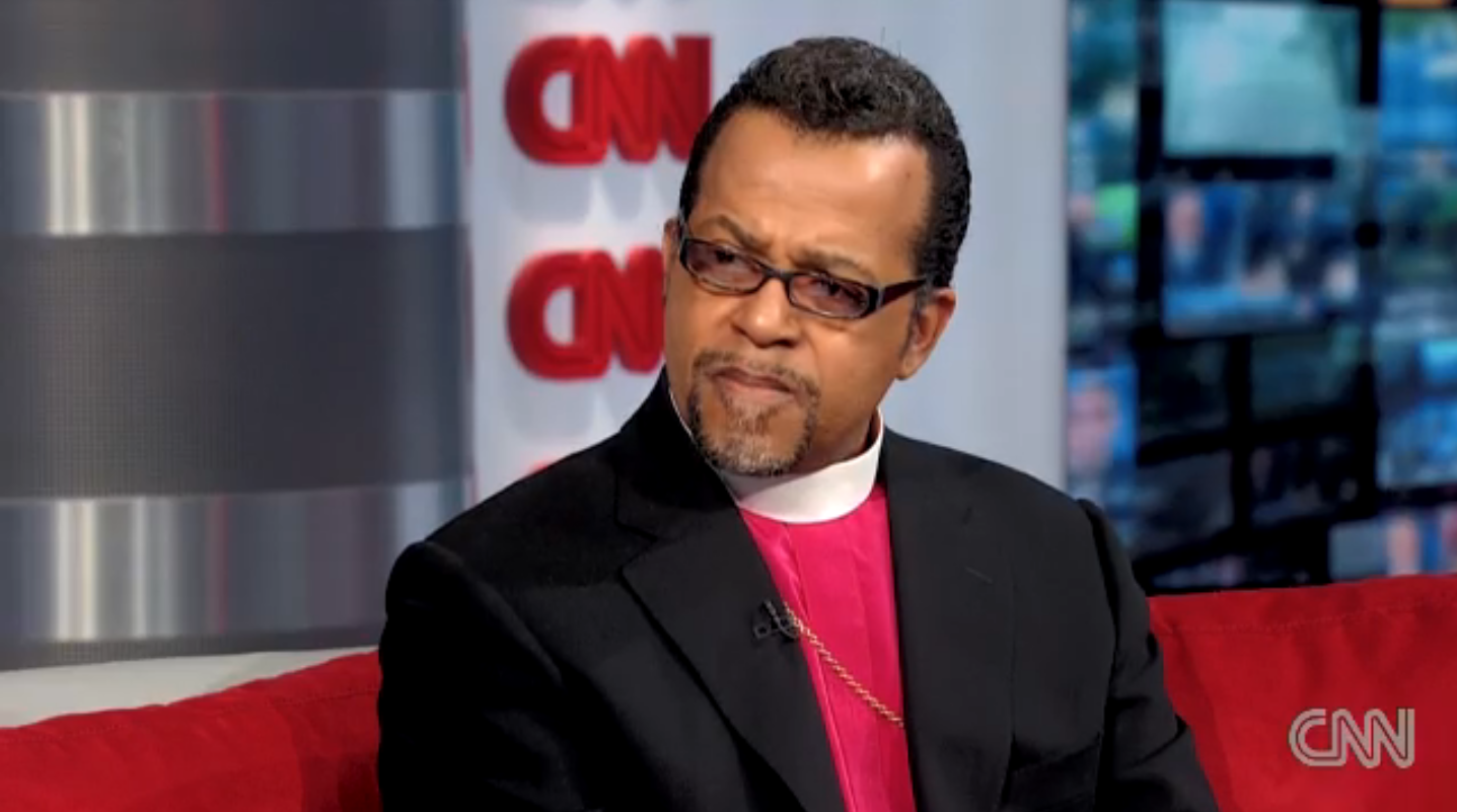 Bishop Carlton Pearson, the first black televangelist, former minister of the Gospel of the Kingdom, now ministers of the "Inclusion Gospel." 
