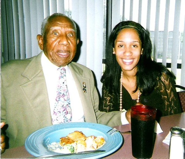 Bishop Otis "Dad" Clark, Greenwood Race Riots Survivor and me in the cafeteria at Oral Roberts University in August 2006.