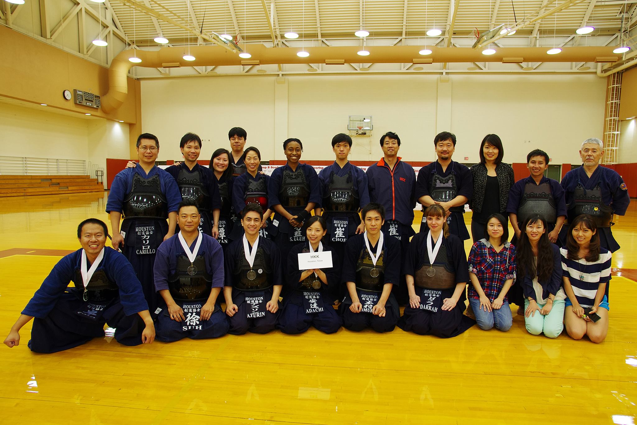  HKK members - 3rd place in 2015 Longhorn Invitational Kendo Team Taikai - Austin, TX  