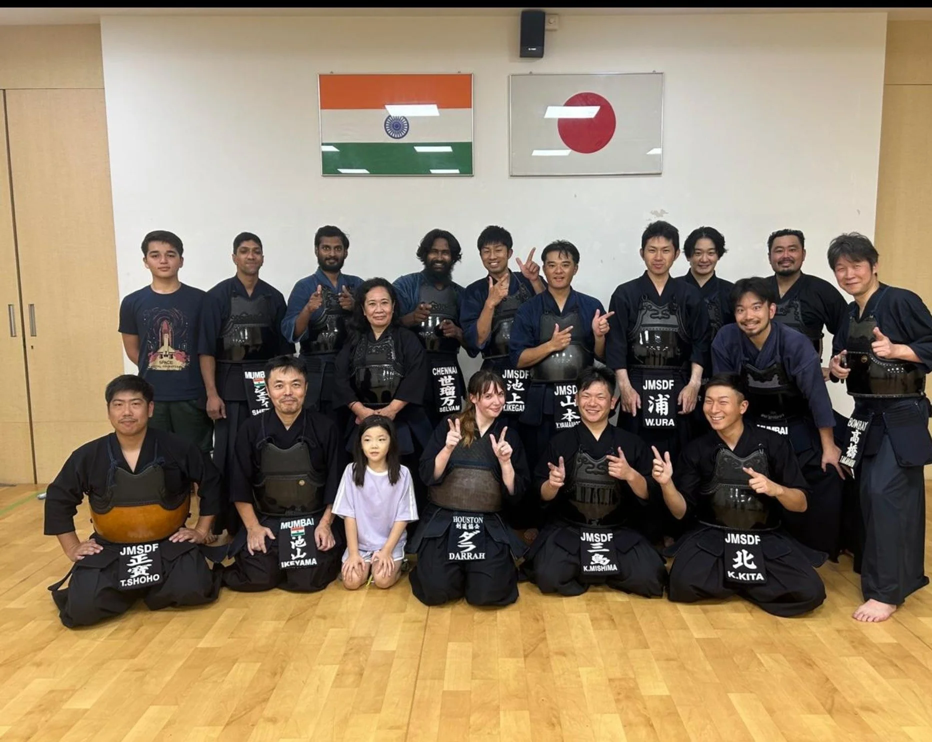 Darrah Sensei with Japan Maritime Self-Defense Force and Mumbai Kendo Club