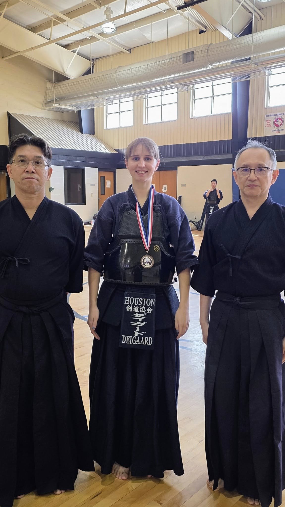Audrey Deigaard took 3rd place in the women's division at the Waco taikai.