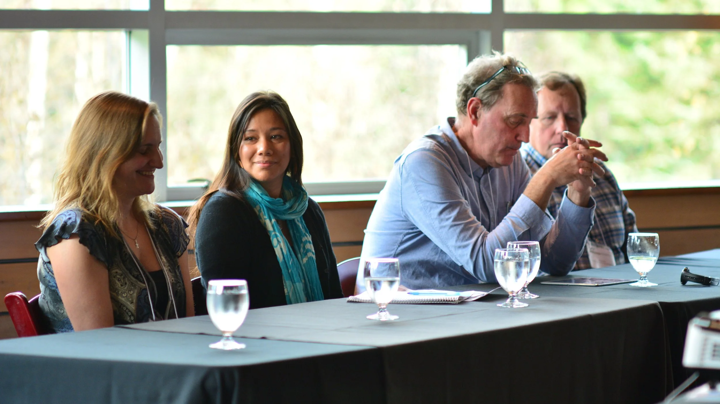 Dr. Sue Senger, St’át'imc Government Services, Jolene Patrick, Coast to Cascades Grizzly Bear Initiative, Tony Hamilton, BC Ministry of Environment & Johnny Mikes, Coast to Cascades Grizzly Bear Initiative.