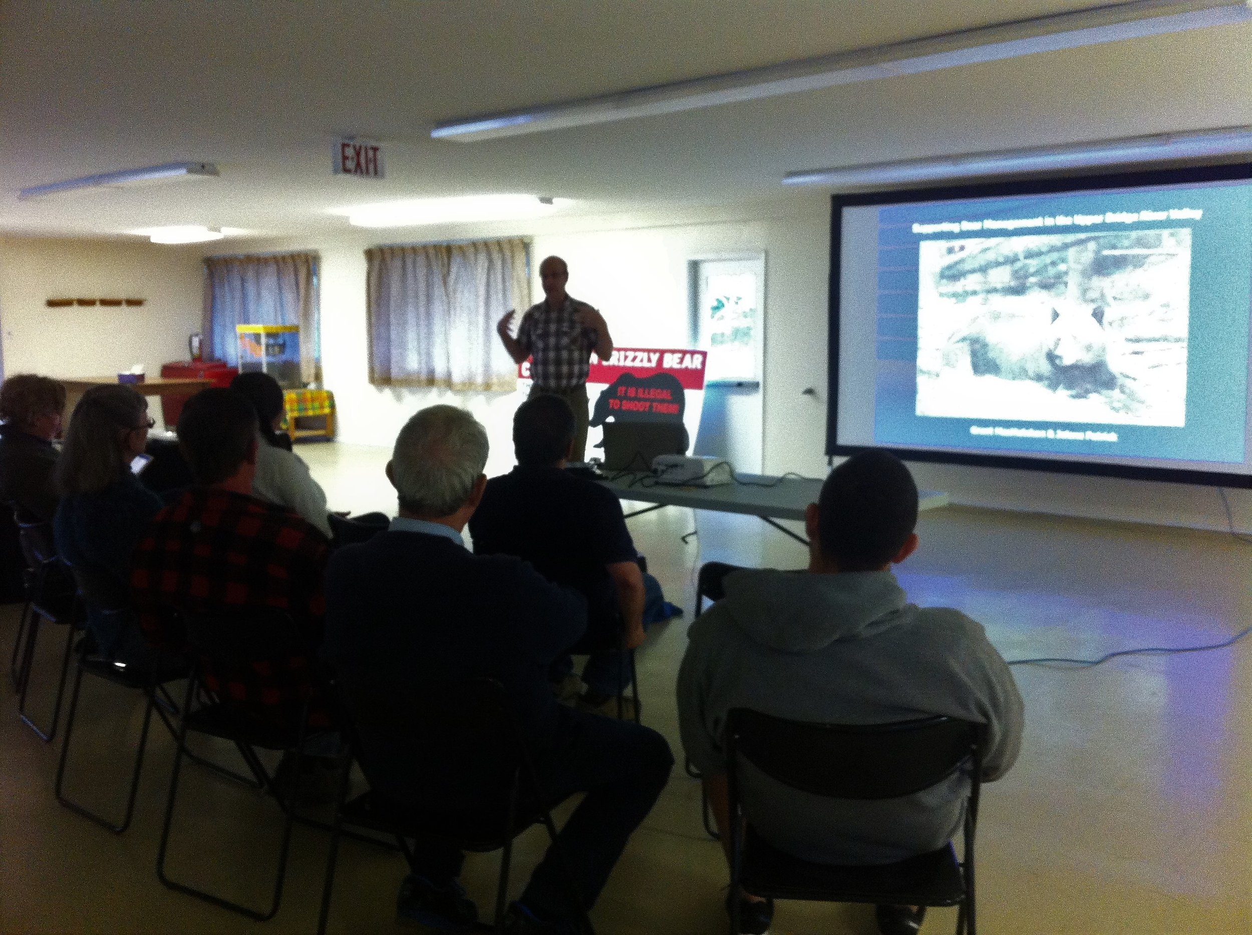  Grizzly bear presentation to local BRV residents on the Bear Hazard Assessment. 