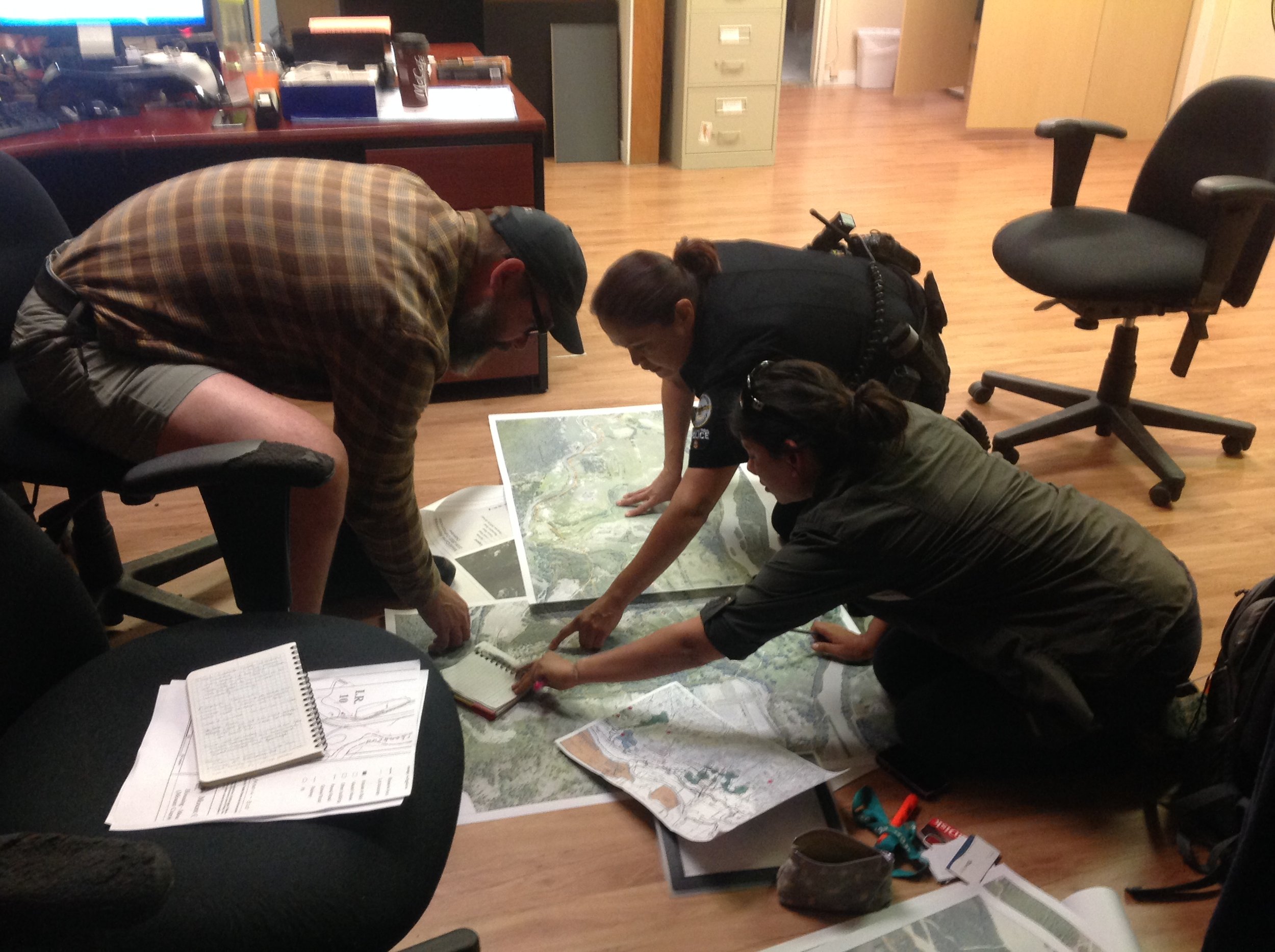  Tribal Police reviewing maps and bear report data of known and natural “bear hot spots” and travel routes. 