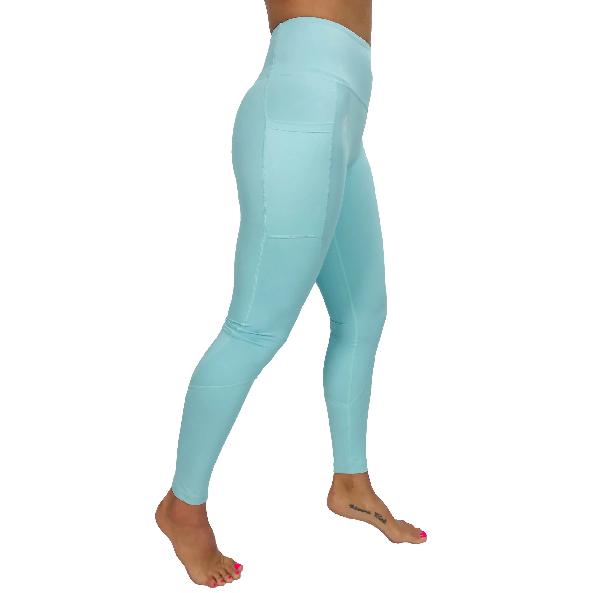 mint blue leggings